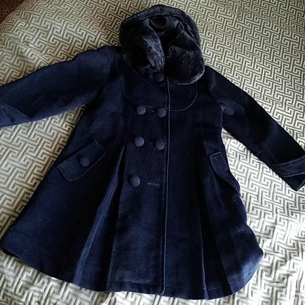 Navy blue peacoat